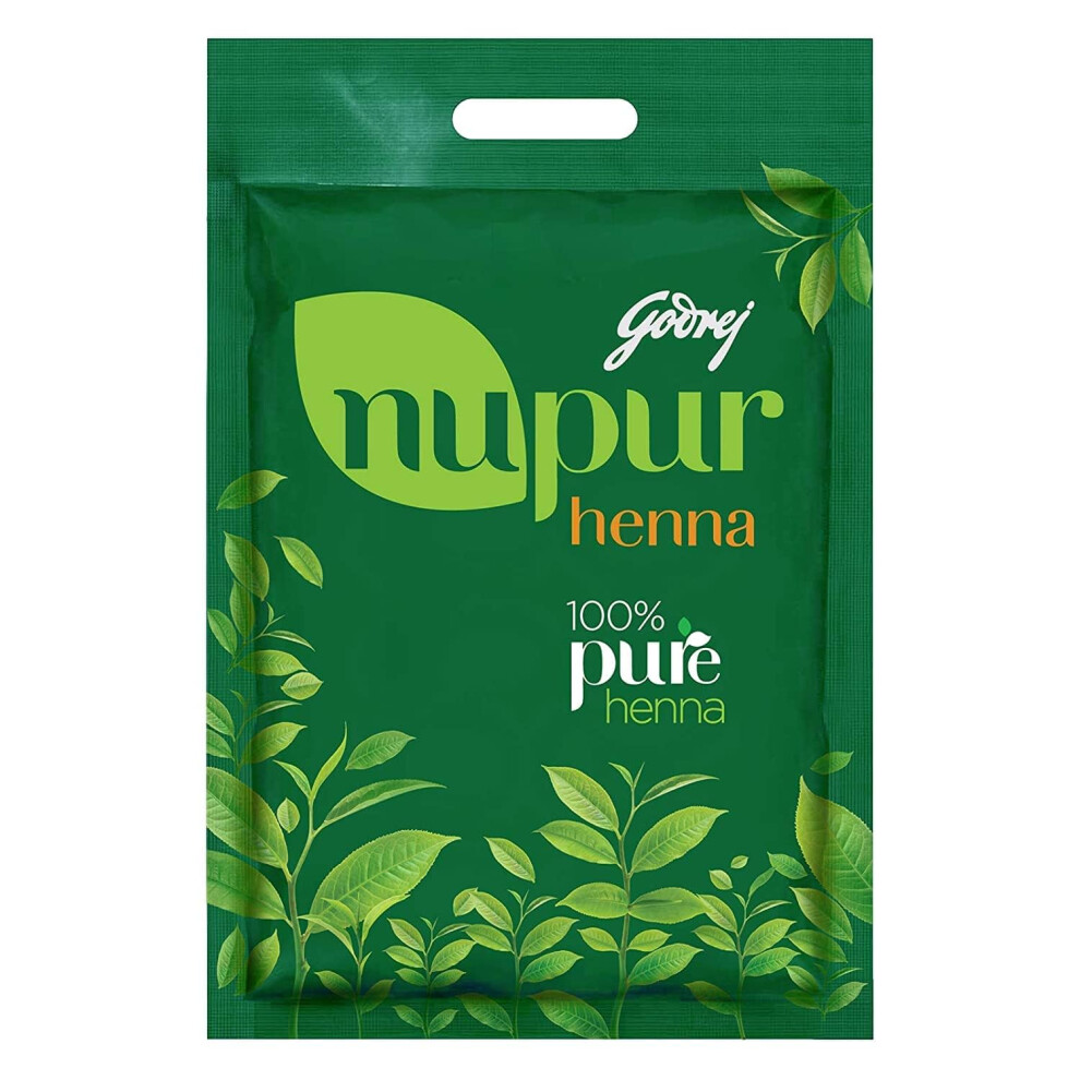 Godrej Brown (Pack Of 1) Nupur Henna Hair Colour 400G -Herbal Powder