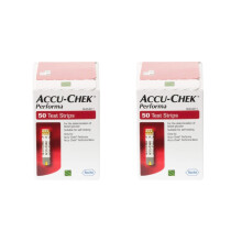 Accu-Chek Performa Blood Glucose Test Strips, 100 Strips (2x50) - REF ACC002, Exp 09/2025, Compatible with Performa & Performa Nano