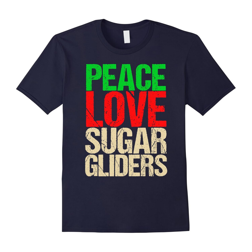 (M) Peace Love Sugar Gliders T-Shirt-Father's Day