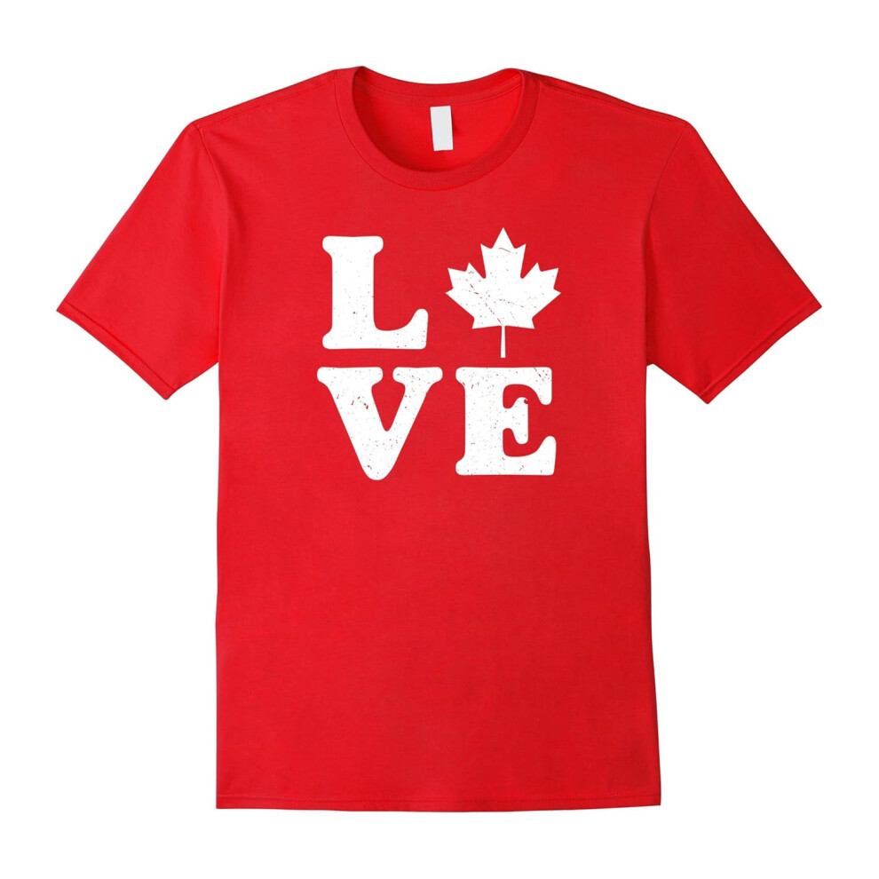 (XL) Canada LOVE Shirt ~ Canadian Maple Leaf-Father's Day