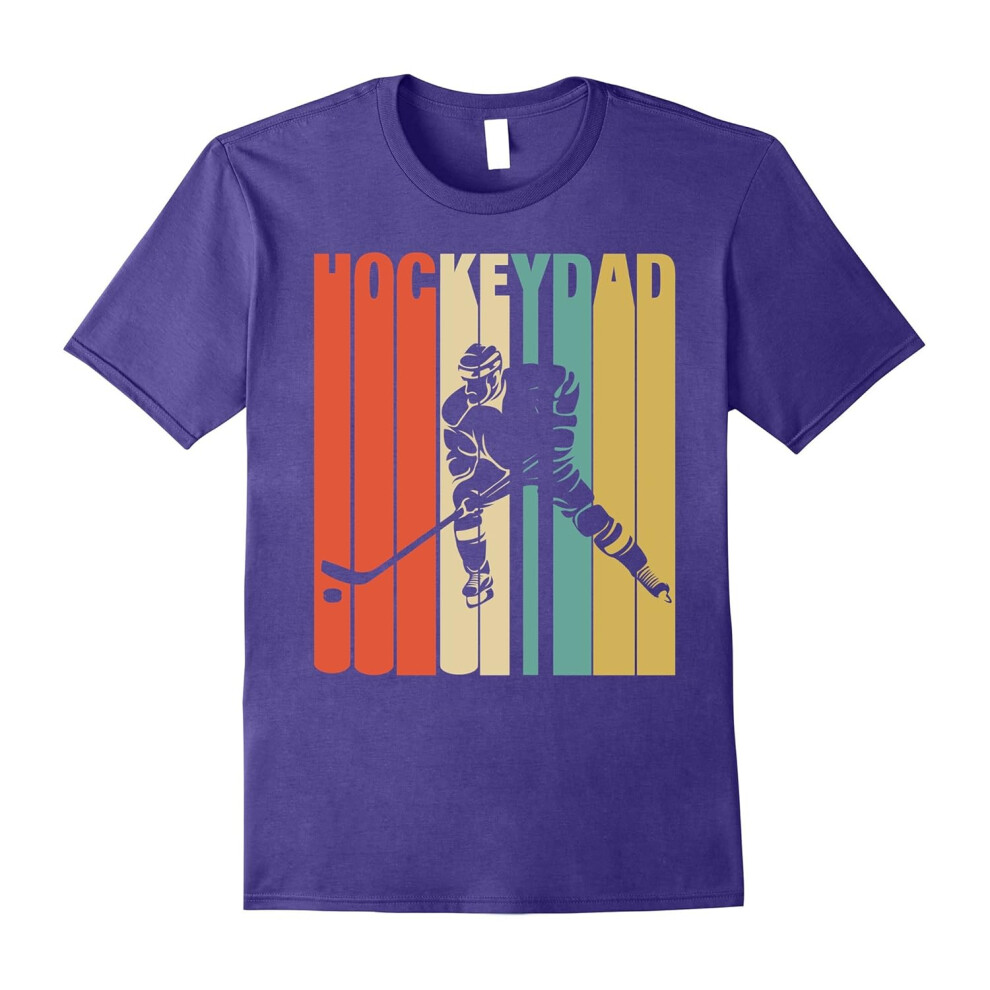 (S) Father's Dayassic Vintage Retro Hockey Dad Funny Tshirt For Men-Father's Day