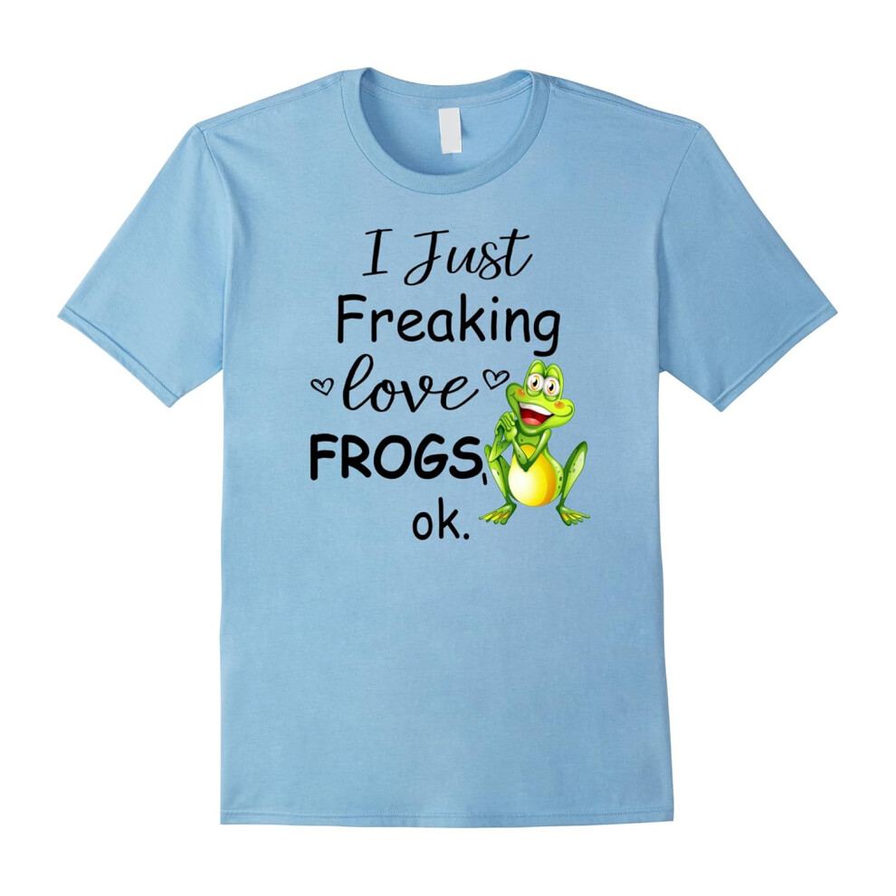 (L) I Just Freaking Love Frogs T Shirt | Cool Frog Tee Shirt-Father's Day