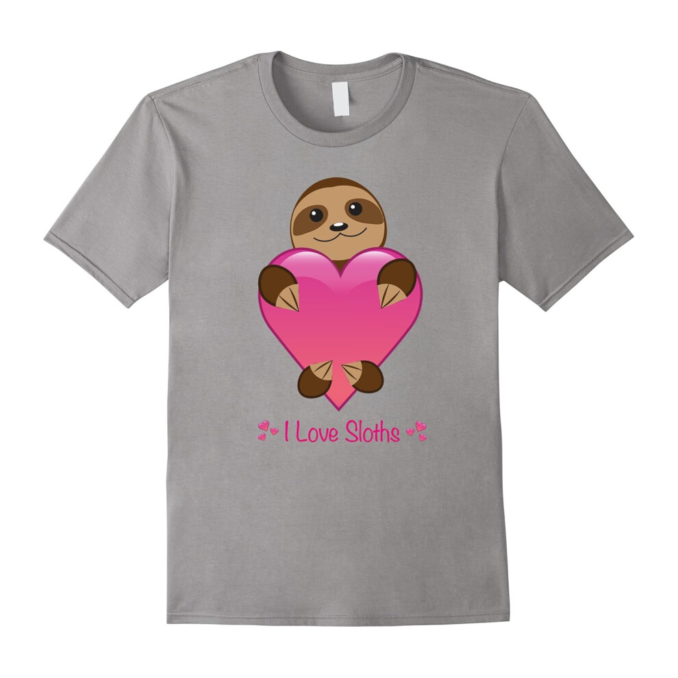 (XXXL) I Love Sloths Tshirt â Perfect Valentines Day Gift T-Shirt-Father's Day