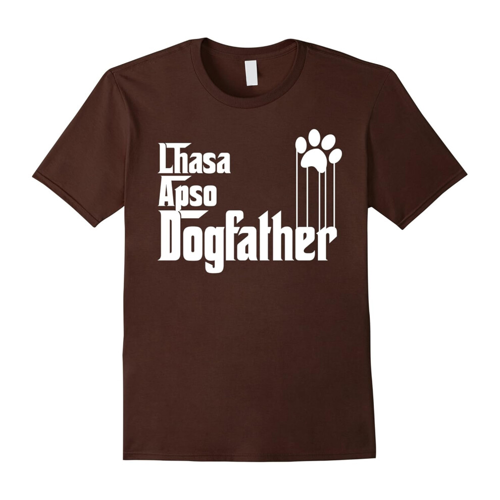 (M) Mens Lhasa Apso Dog Dad T-Shirt-Father's Day