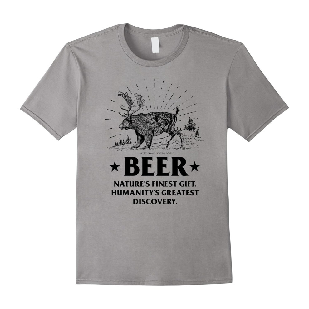 (L) BEER Nature's Finest Gift â Funny Beer Lover T-shirt-Father's Day