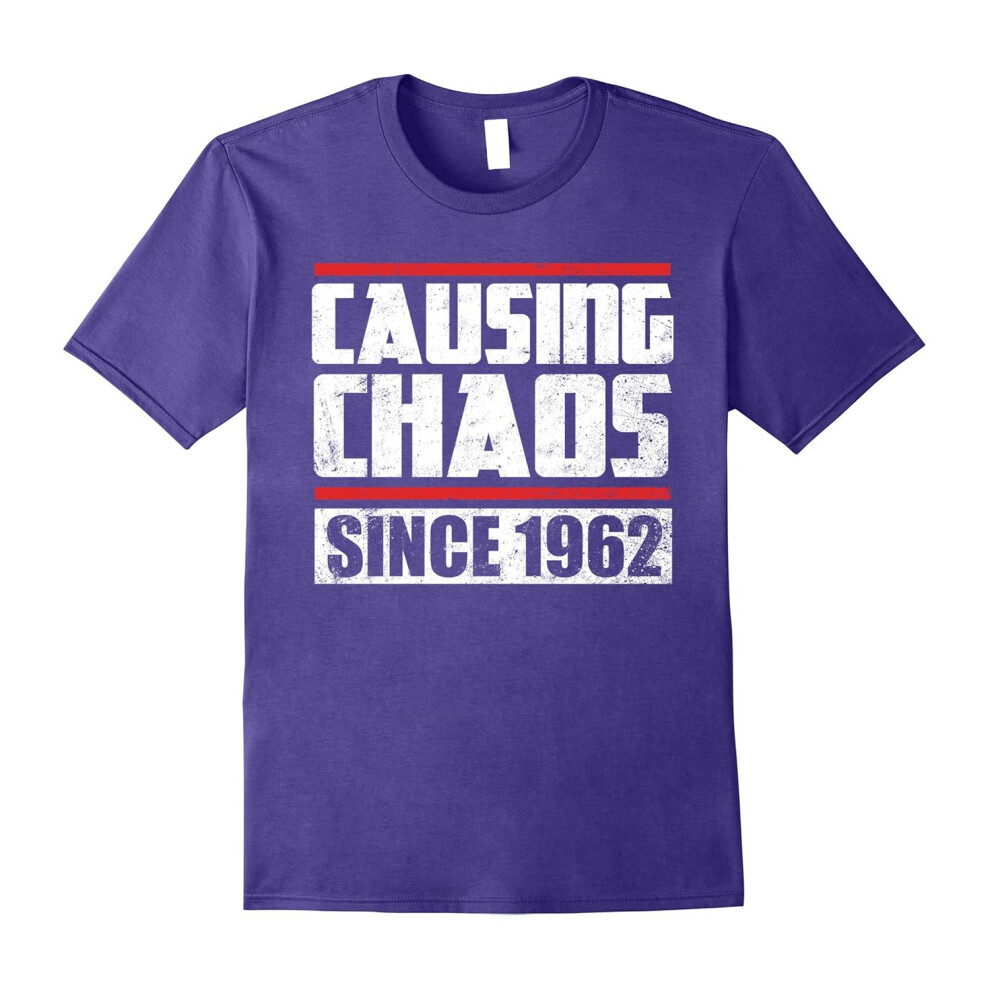 (L) Causing Chaos Since 1962 T-shirt 55th Birthday Gifts-Father's Day