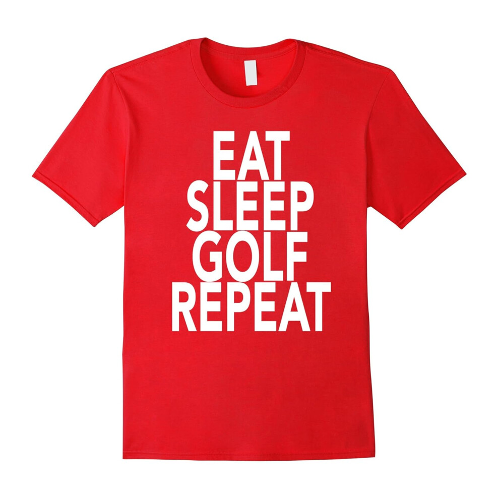 (S) Eat Sleep Golf Repeat T-Shirt Gift For Golfer Golfing Lover-Father's Day