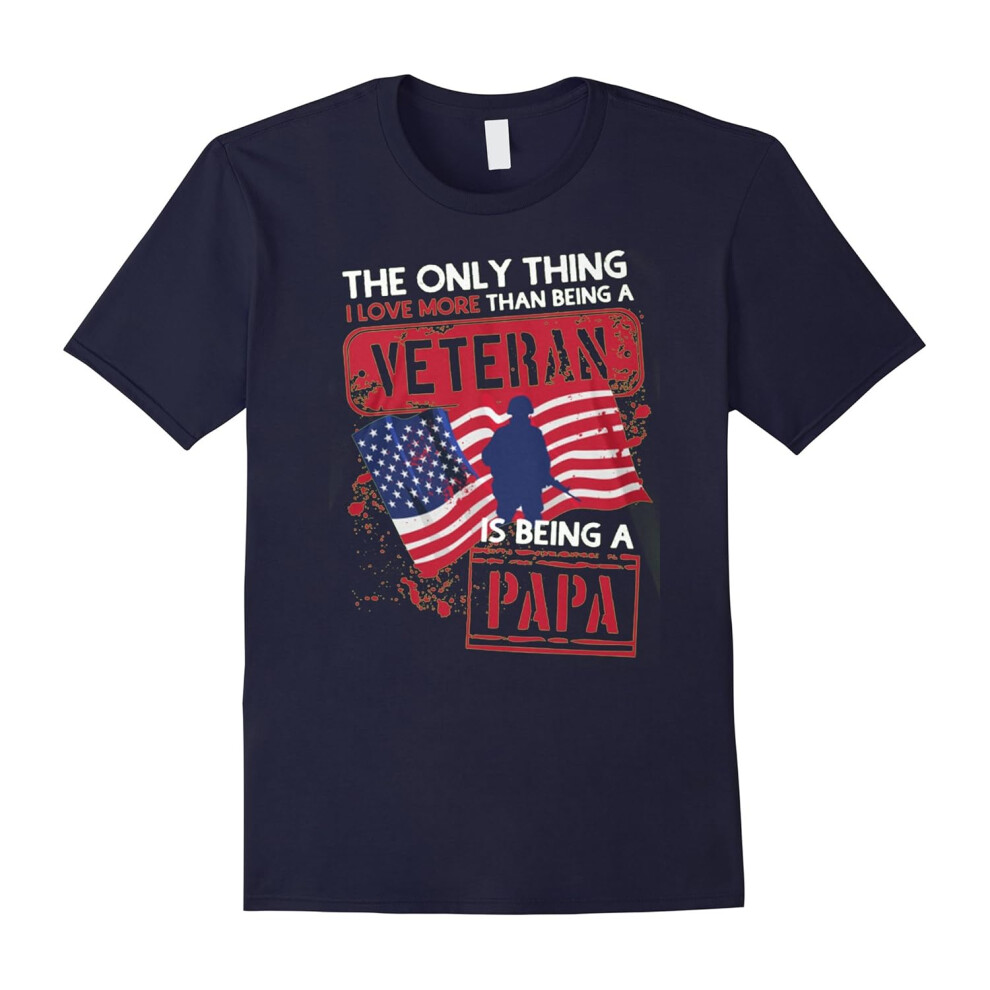 (XXXL) The Best Kind of Papa Raises a Veteran Papa Day Tshirt-Father's Day