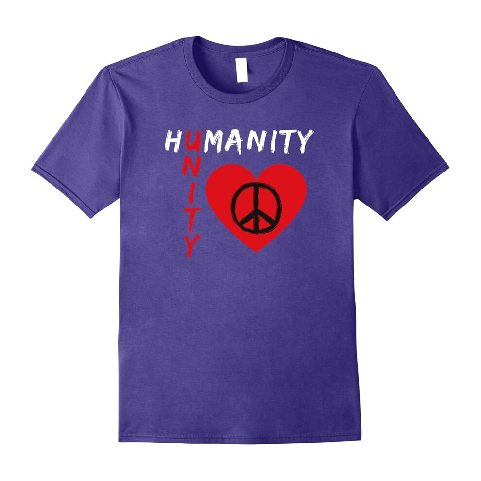 (XXL) Humanity, Unity T-Shirt, Peace, Love T-Shirts-Father's Day