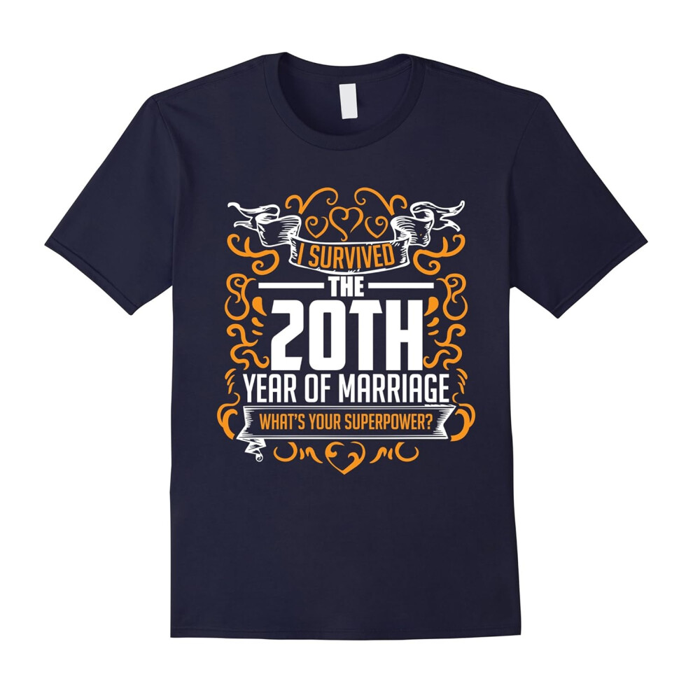 (XL) 20th Wedding Anniversary Gifts 20 Year T Shirt For Her & Him-Father's Day