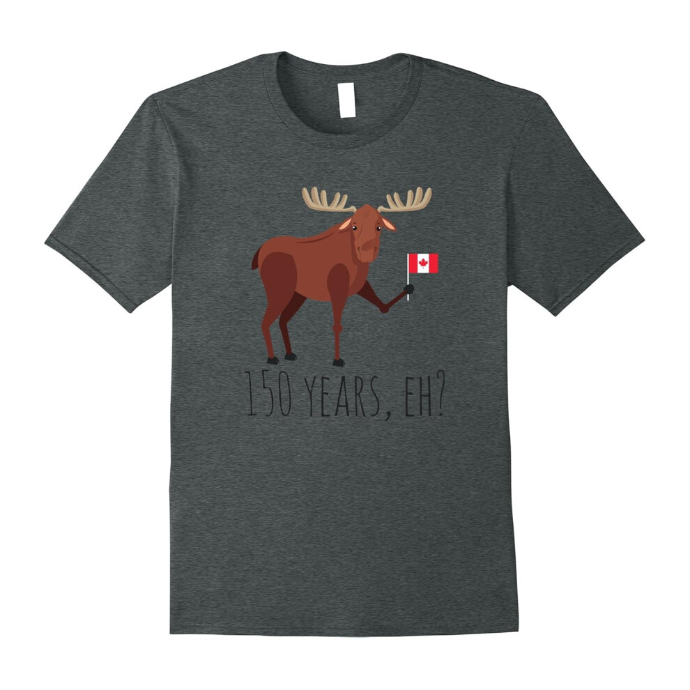 (XXXL) Moose Canadian Flag 150 Year Canada Celebration Day Shirt-Father's Day