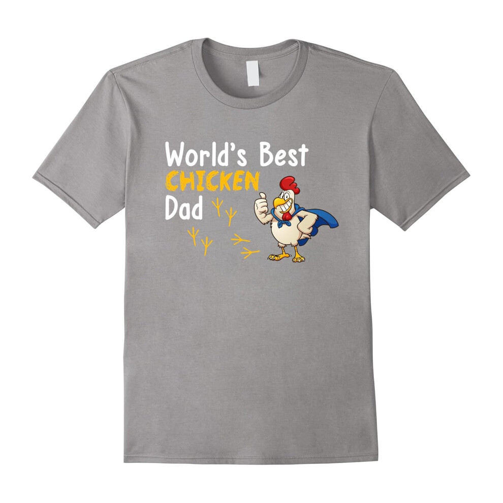 (XXL) Funny T-Shirt, World's Best Chicken Dad T-Shirt-Father's Day