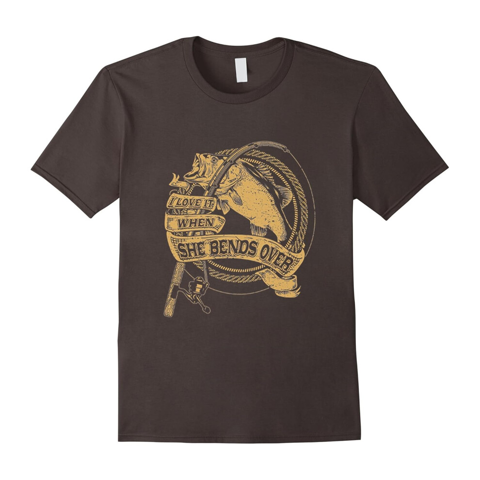 (S) I love it when she bends over fishing shirt-Father's Day