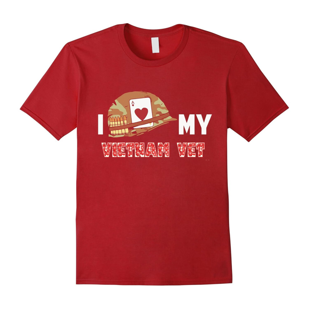 (XXL) Vietnam Vets T-shirt, I Love My Vietnam Vet T-Shirt-Father's Day