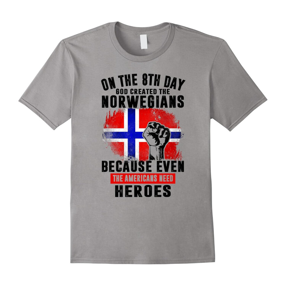 (XXL) Funny Norwegians Lover Quotes Gift, Americans T-Shirt-Father's Day