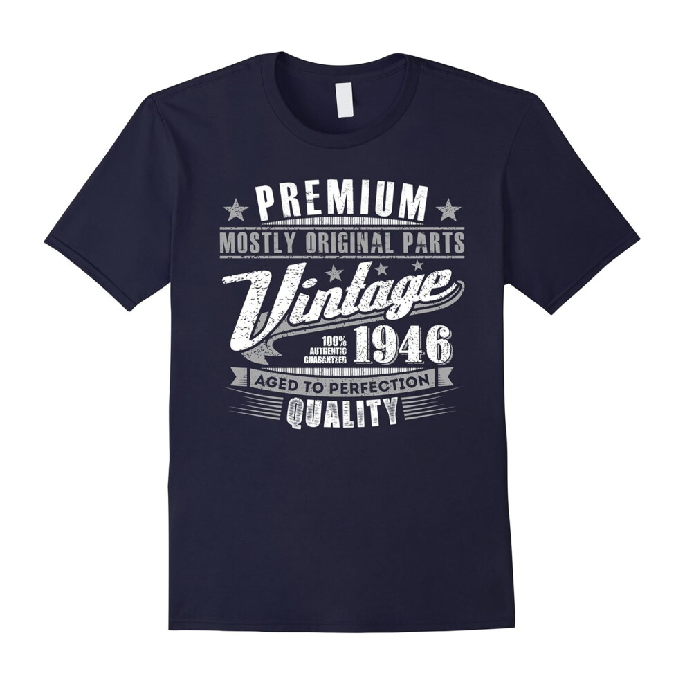 (M) Vintage 1946 Aged To Perfection Tshirt 70th Birthday Gifts-Father's Day