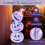 Costway 3.4 FT Light up Stacked Halloween Pumpkins Jack-O-Lantern Decorations 8
