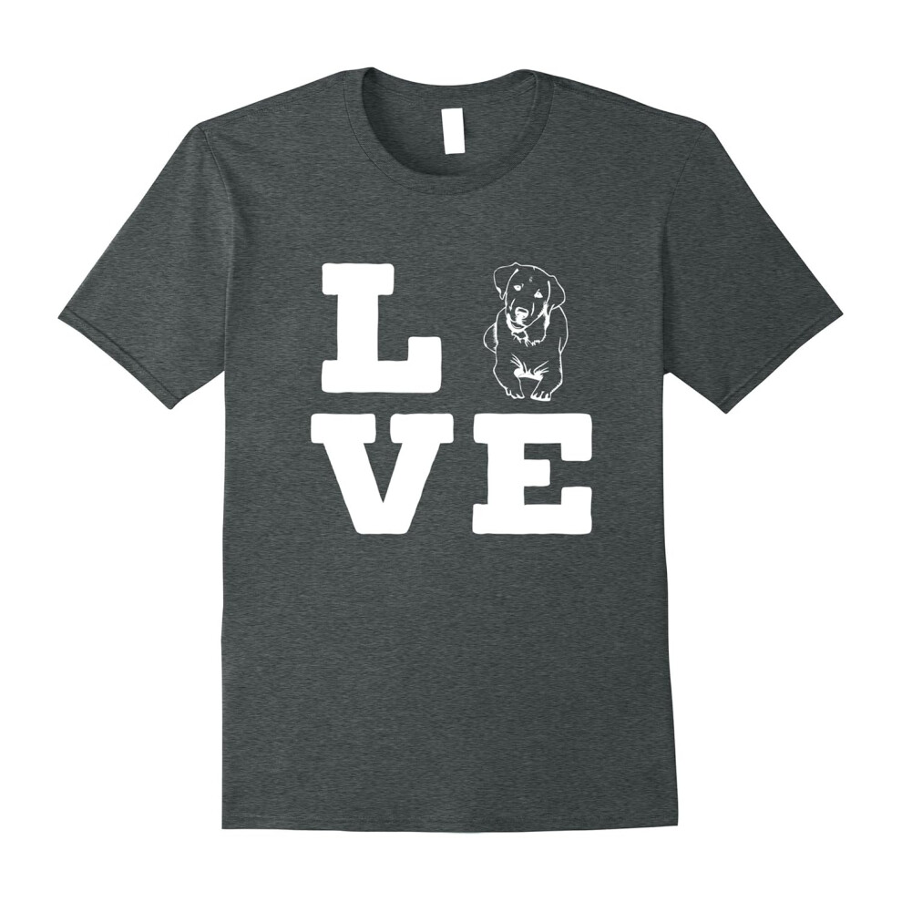 (M) I Love My Chocolate Lab Dog Cute Animal Lover Dog T-Shirt-Father's Day