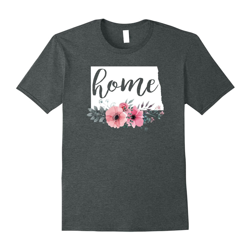 (L) North Dakota Shirt: Home Love Native Born State T-Shirt-Father's Day