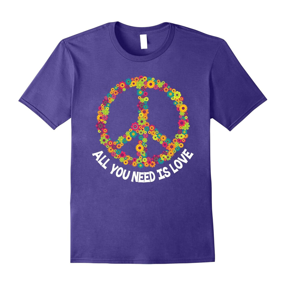 (XXL) All you need is love International Peace Day T-Shirt-Father's Day