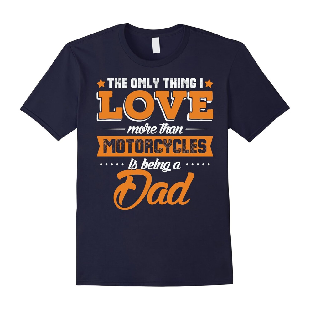 (L) MotorcyFather's Daye Dad T-Shirt â Love More Than MotoryFather's Dayes-Father's Day