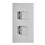 Concealed Thermostatic Valve Shower Mixer 2 Way Square Handles Chrome 1