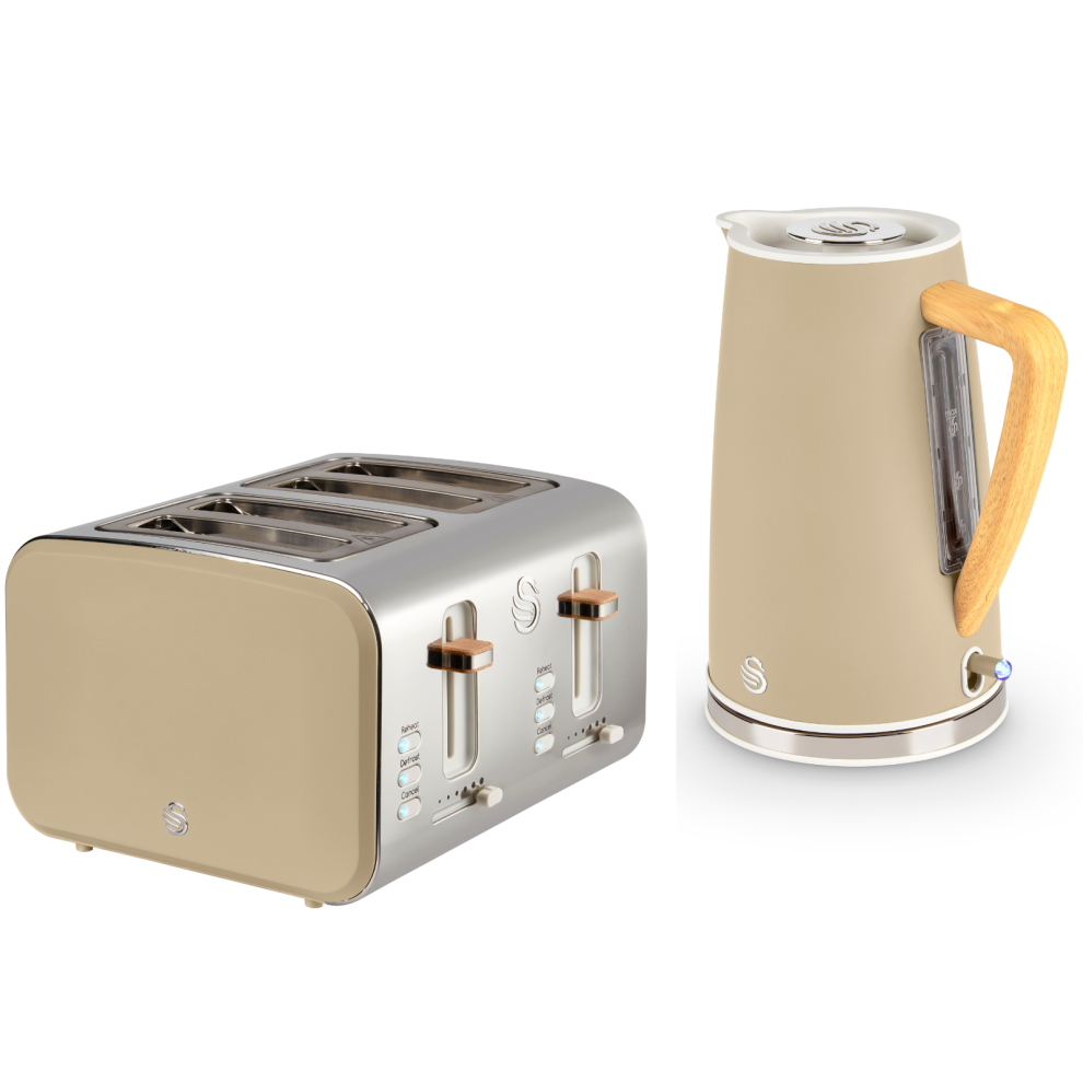 Swan Nordic Oatmeal Kettle & 4 Slice Toaster Matching Set