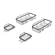 4-Piece No Drill Shower Caddy Set with Wall Stickers