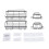 Living And Home 4-Piece No Drill Shower Caddy Set with Wall Stickers 5
