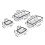Living And Home 4-Piece No Drill Shower Caddy Set with Wall Stickers 6