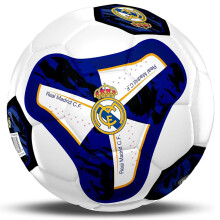 Real Madrid FC Tracer Football - Official Licensed Size 5 PVC 32-Panel Turbine Ball with Full-Color Crests TM-05265