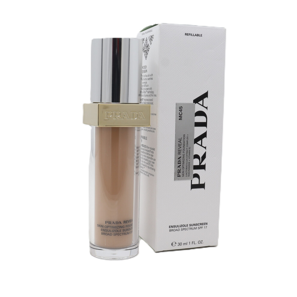 (MC45) Prada Reveal Skin Optimizing Refillable Soft Matte Foundation 1.0oz New