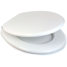 (White, Normal Closing) Hampton&Stewart 18" MDF UNIVERSAL BATHROOM WC TOILET SEAT