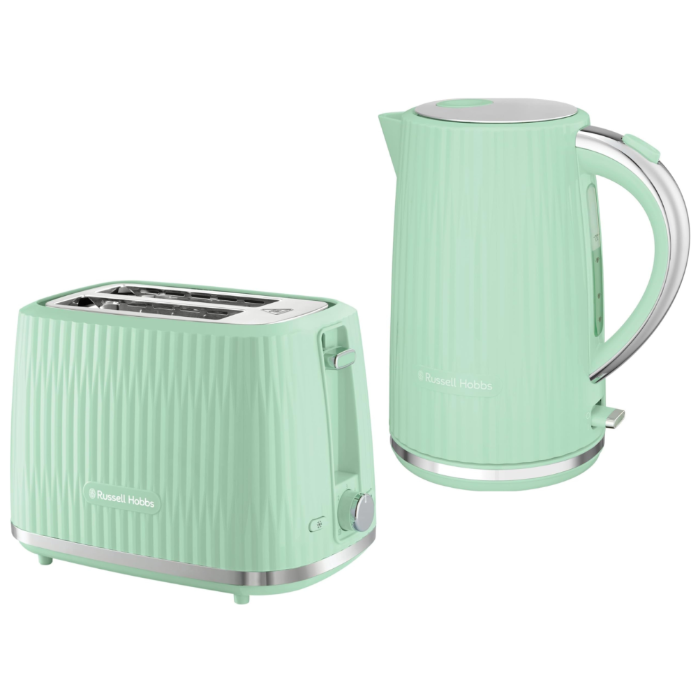 Russell Hobbs Eden Pistachio Green Kettle & 2 Slice Toaster Set