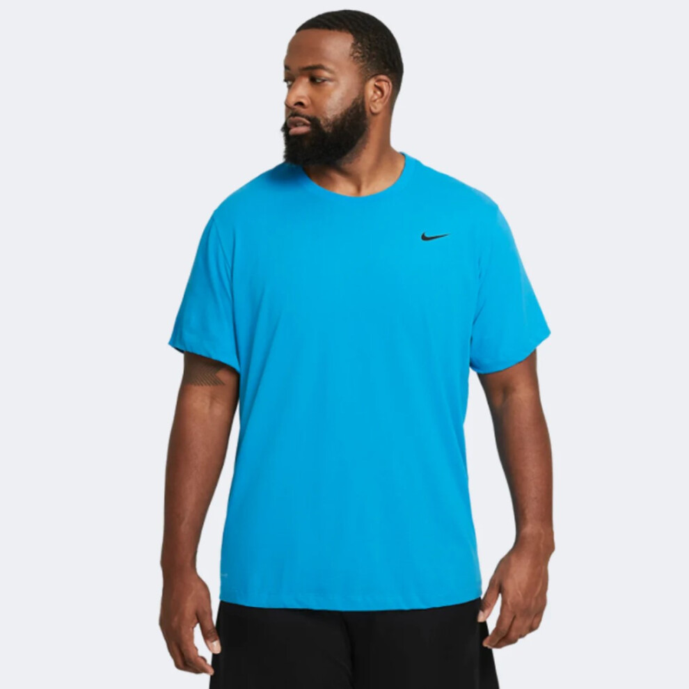 (Blue, S) Nike Mens Dri-FIT Training T Shirt Sportswear Tee