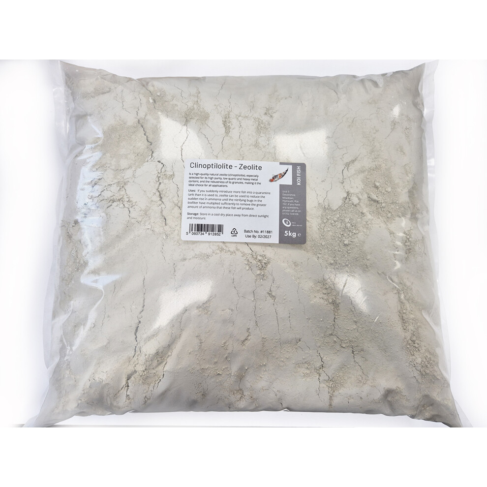 Zeolite Powder 5kg - Clinoptilolite clay - Ultra Fine 25 Microns - Absorbent