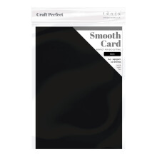 Craft Perfect - Smooth Card - Jet Black - 240gsm A4 (10/PK) - 9896E