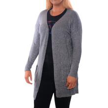 (Dark Grey, M) ZARA Womens Open Glittery Cardigan Ladies Sweat