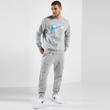 (M) Nike Air Mens Fleece BB Crewneck Cargo Tracksuit