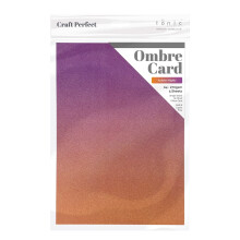 Craft Perfect - Ombre Glitter Card - Arabian Nights - A4 (5/PK) - 8895e
