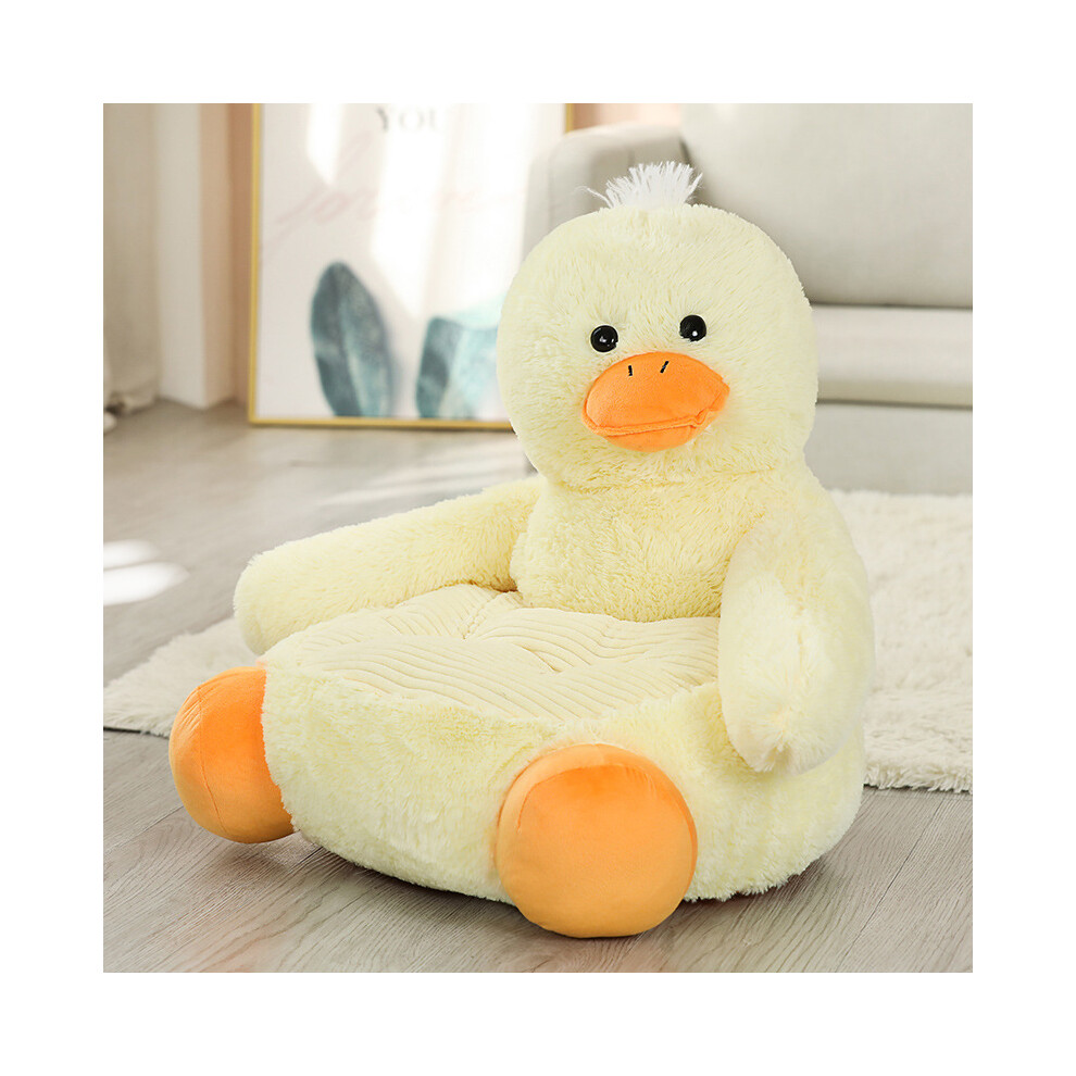 (Duck) Cartoon Elephant Rabbit Monkey Pet Sofa Toy Pink Pig Lazy Child Small Sofa Chair-image-OPC-PFH8SN2-NEW