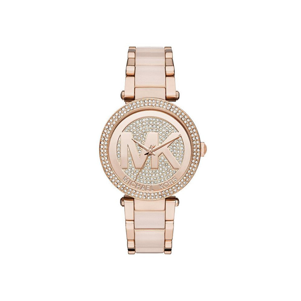 Michael Kors MK6176 Parker Crystal Pave Logo Dial Women's Watch