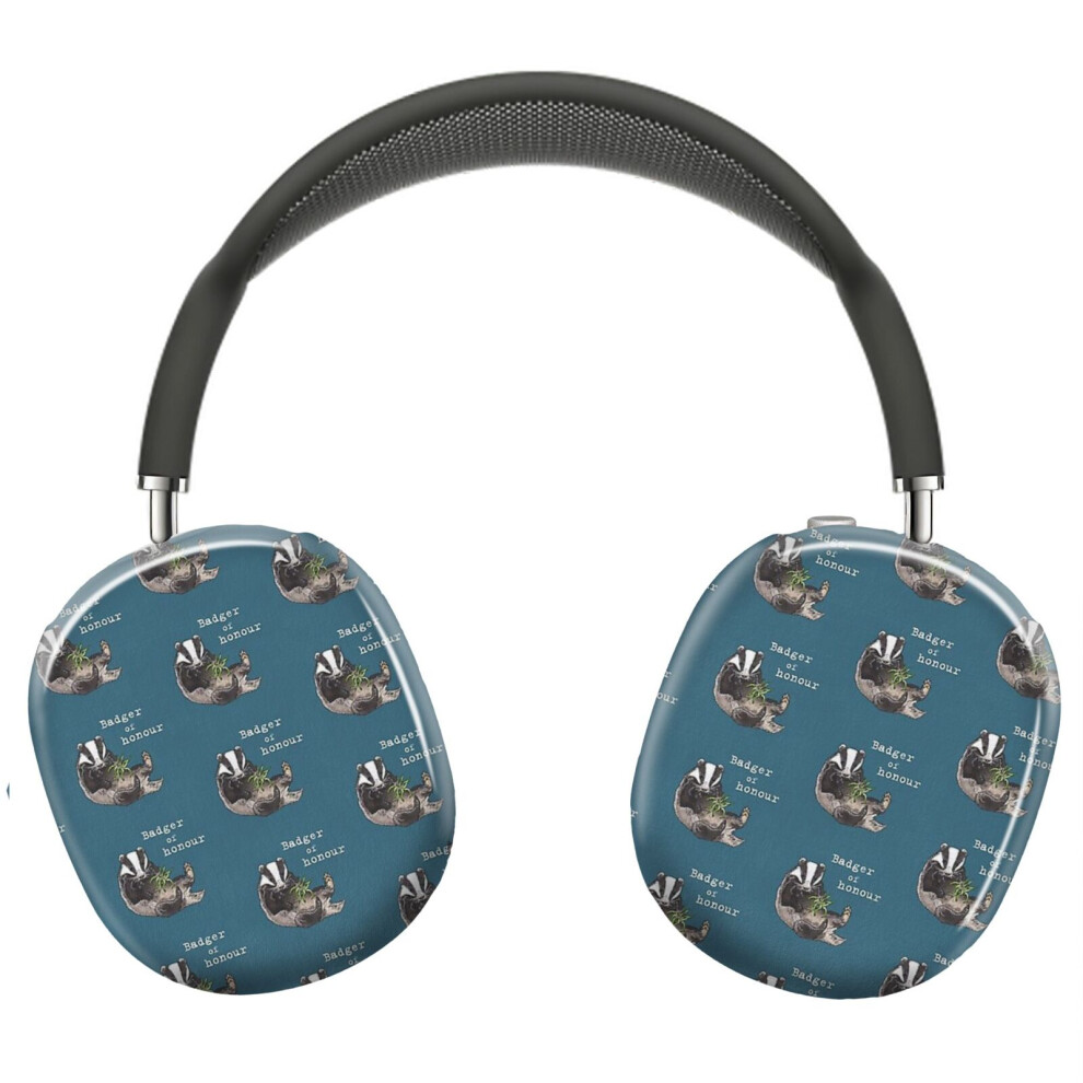 (Badger - Animal Series_7425) Protective Cover For Airpods Max Headphones Aesthetic Print Snap On Cases 8841579027515