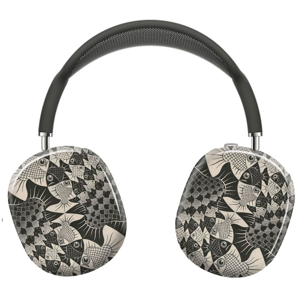 (Escher - Fishes And Scales_9065) Protective Cover For Airpods Max Headphones Aesthetic Print Snap On Cases 8841579063957