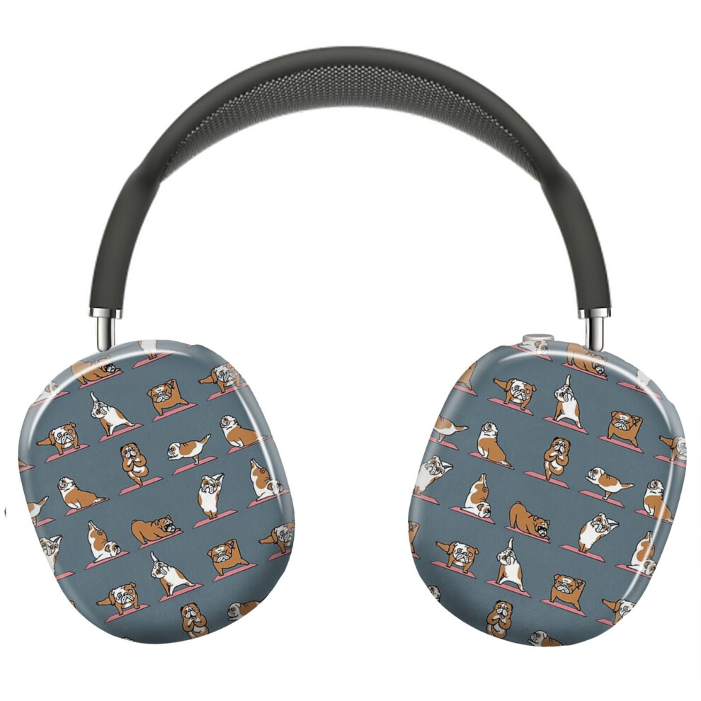 (English Bulldog Yoga_9415) Protective Cover For Airpods Max Headphones Aesthetic Print Snap On Cases 8841579064169