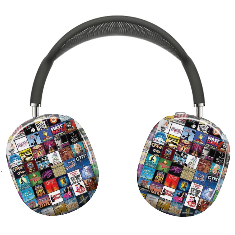 (Broadway_4929) Protective Cover For Airpods Max Headphones Aesthetic Print Snap On Cases 8841579040958