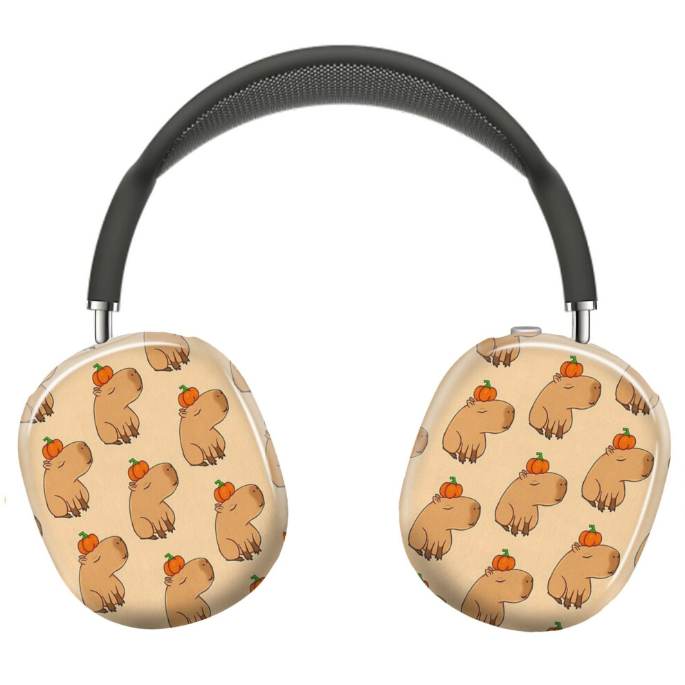(Capybara With A Pumpkin_6724) Protective Cover For Airpods Max Headphones Aesthetic Print Snap On Cases 8841579039075