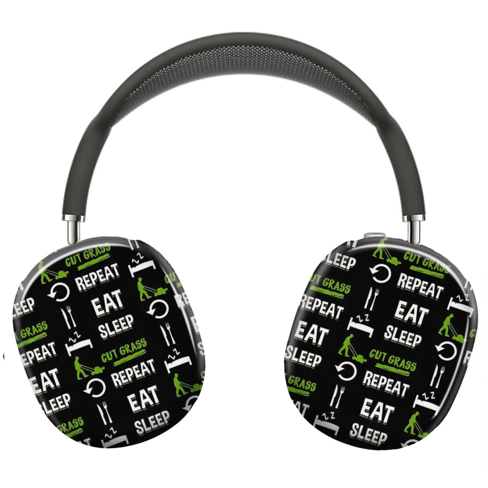 (Eat Sleep Cut Grass Repeat - Lawn Mowing_5662) Protective Cover For Airpods Max Headphones Aesthetic Print Snap On Cases 8841579044710