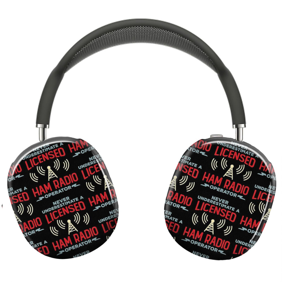 (Never Underestimate A Licensed Ham Radio Operator_8685) Protective Cover For Airpods Max Headphones Aesthetic Print Snap On Cases 8841579092407
