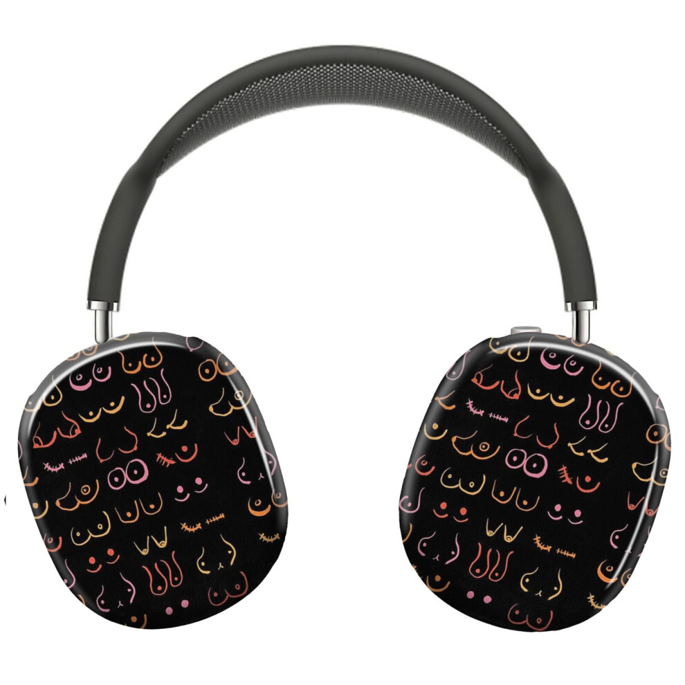 (Neon Boobs Drawing_6106) Protective Cover For Airpods Max Headphones Aesthetic Print Snap On Cases 8841579092605